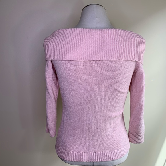 Arden B off-shoulder knit pink sweater for spring - Picture 3 of 8